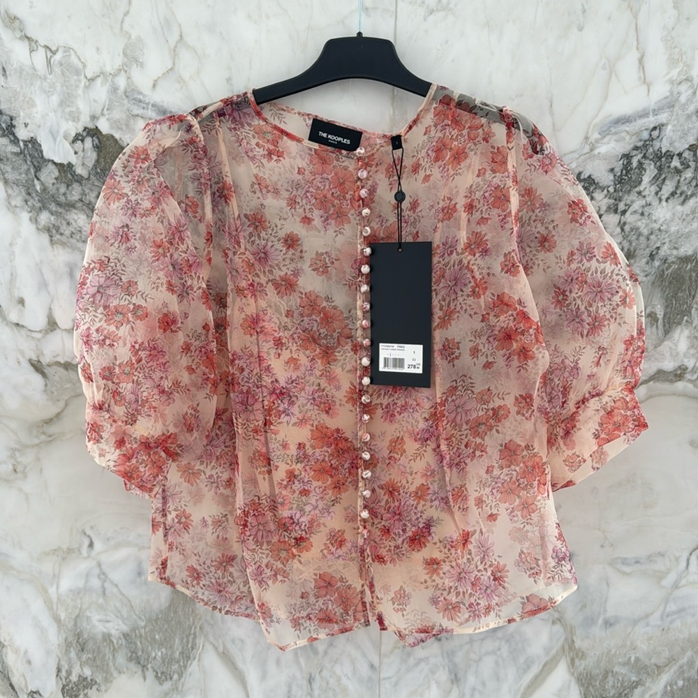 NWT The Kooples sheer blouse